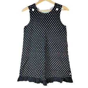 Lolly Wolly Doodle Dress Black White Size 10 Ruffle Dots Sleeveless Jumper NWT